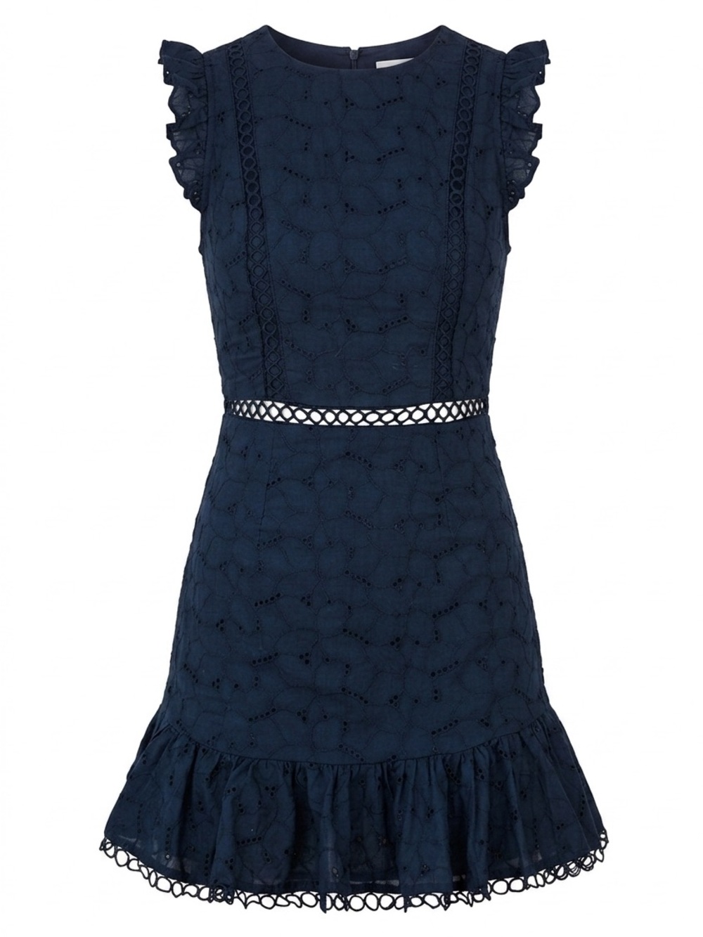 NWT Saints + Secrets Navy Eyelet Lace-Up Mini Dress – Size XS